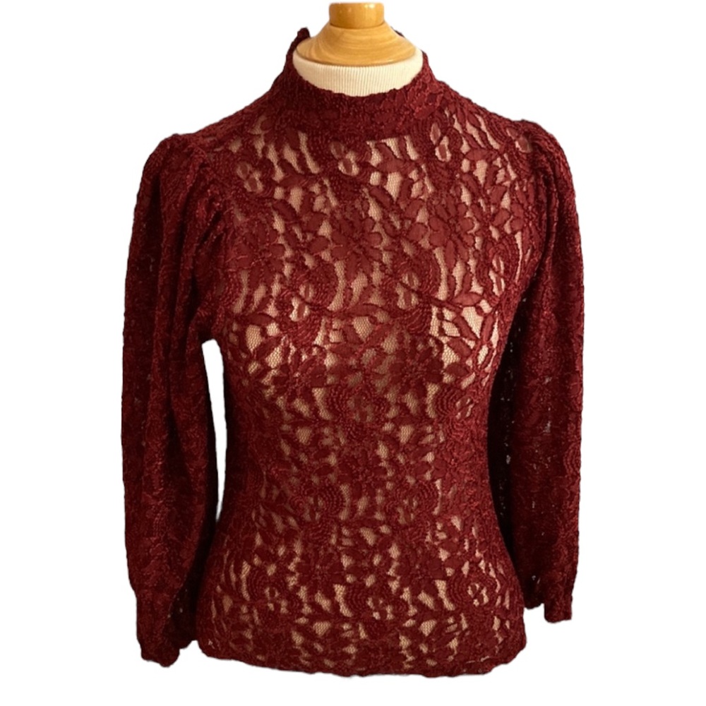 FP Free People Lace Sweet Talker Mock Turtleneck